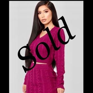 Feeling close to you skirt set plum